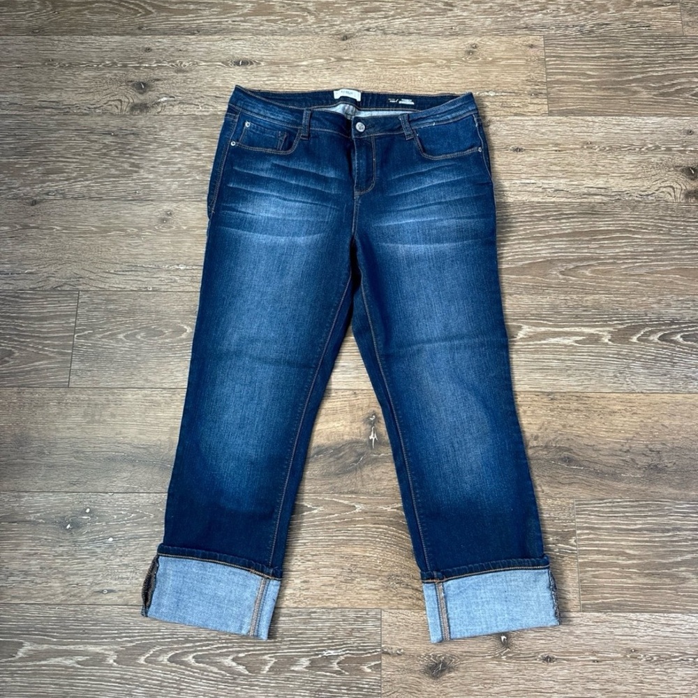 Kensie crop jean capri pants Tomboy Straight size 30